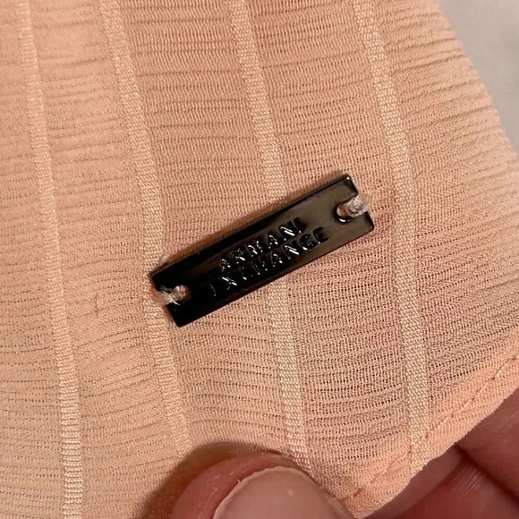 Armani Exchange Blouse Women's Small Pink Sleeveless Vneck Tie Back - Picture 4 of 9